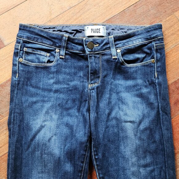 PAIGE Dark Wash Skyline Ankle Peg Jeans Size 26 - Picture 5 of 15
